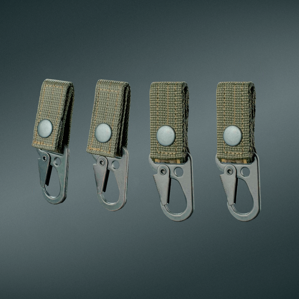Universal MOLLE Carabiner Mount with Lock Button